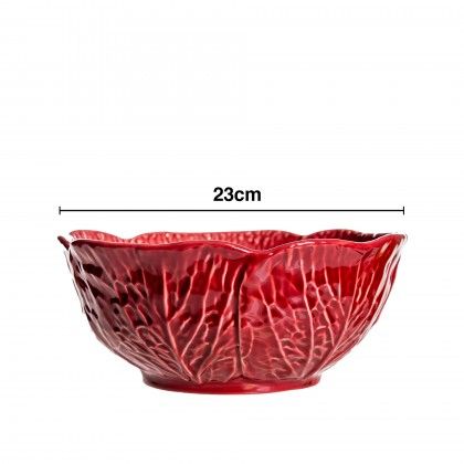 Saladeira Couve Cerâmica Magenta 23cm Saladeira Couve Cerâmica Magenta 23cm