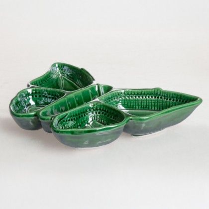 Prato Aperitivo Borboleta Verde 25.5X20cm