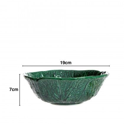Taça Couve Cerâmica Verde 19X7cm Taça Couve Cerâmica Verde 19X7cm