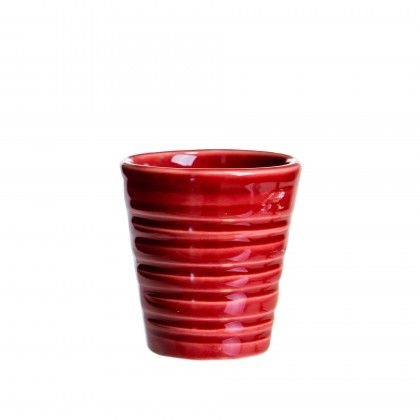 Copo Café Riscas Cerâmica Magenta 5.5cm Copo Café Riscas Cerâmica Magenta 5.5cm
