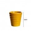 Copo Café Riscas Cerâmica Amarelo Mostarda 5.5cm Copo Café Riscas Cerâmica Amarelo Mostarda 5.5cm