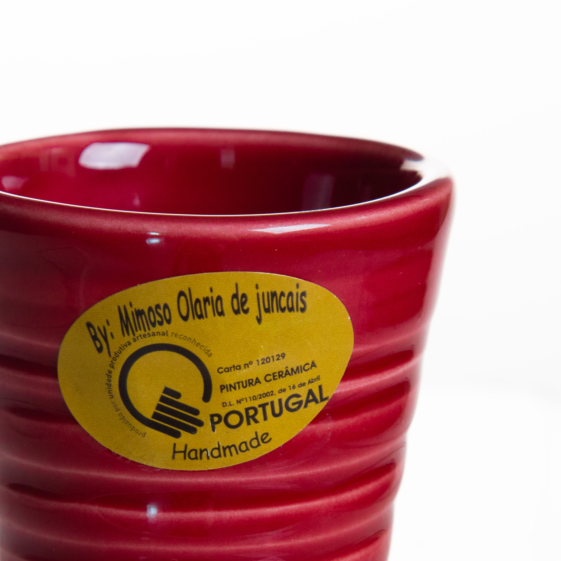 Copo Café Riscas Cerâmica Magenta 5.5cm