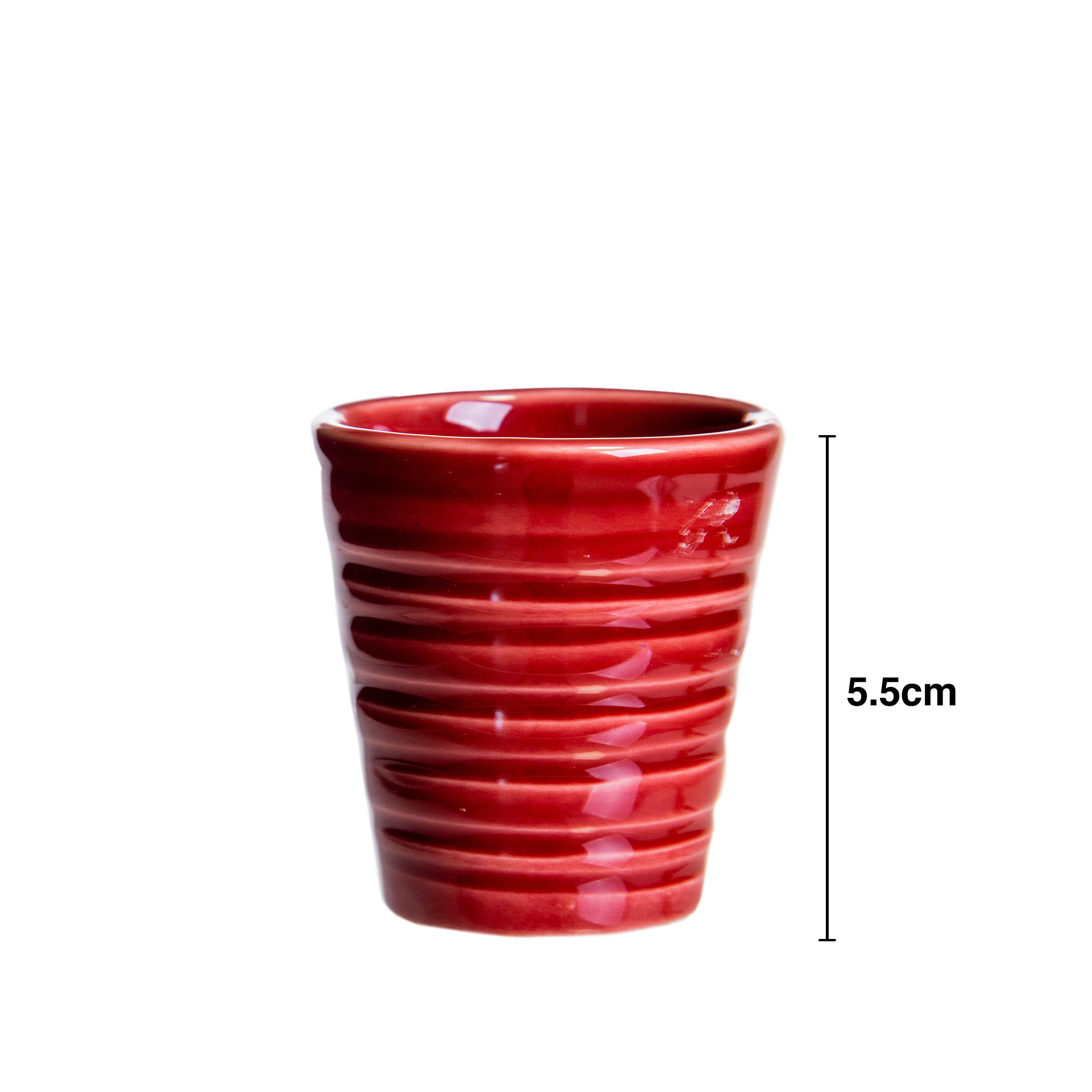 Copo Café Riscas Cerâmica Magenta 5.5cm