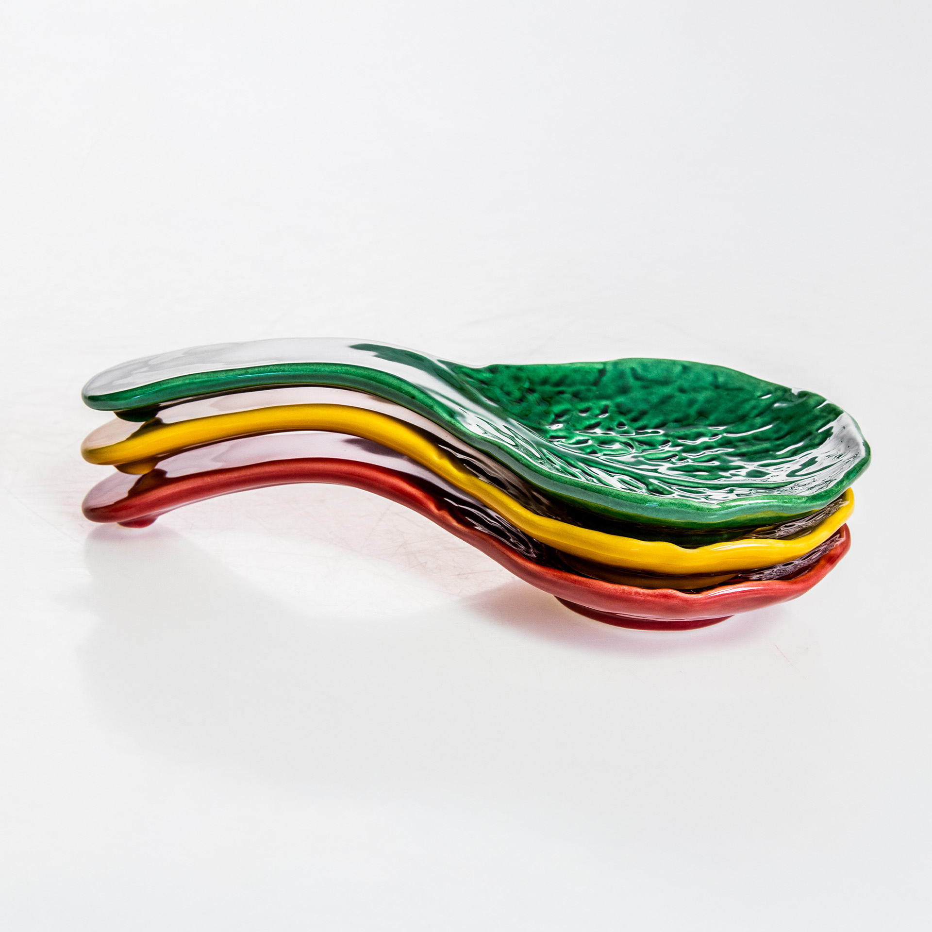 Colher Couve Cerâmica Verde 23X11cm