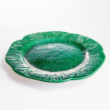 Prato Raso Couve Cermica Verde 27cm