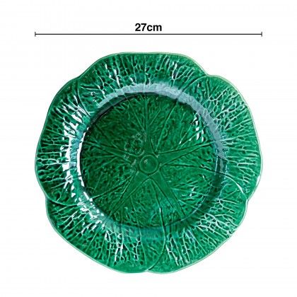 Prato Raso Couve Cermica Verde 27cm