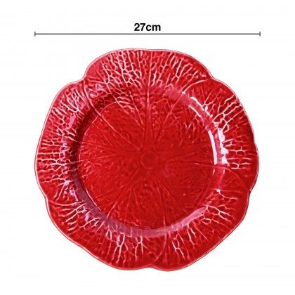 Prato Raso Couve Cer�mica Magenta 27cm