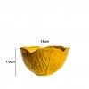 Malga Couve Cermica Amarelo Mostarda 14X7.5cm