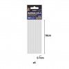 Barra Silicone Redonda Branca 7X180mm Pack 6