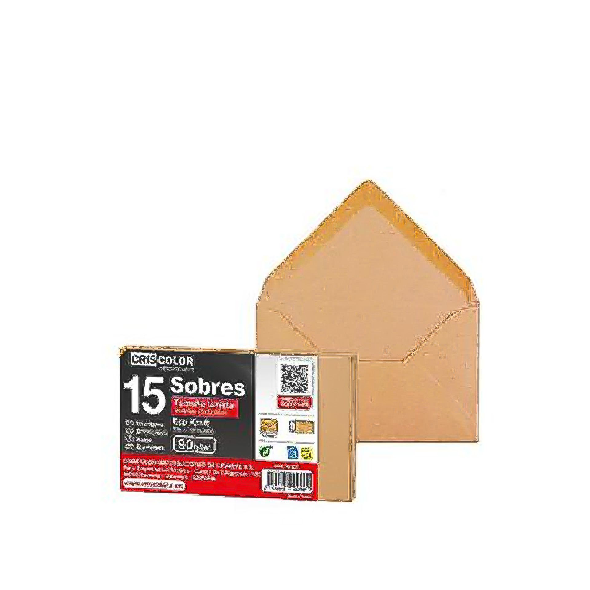 Envelope Kraft 7.5X12cm Pack 15