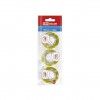 Rolo Fita Cola Transparente Amarelo 12mmx35m Pack 3