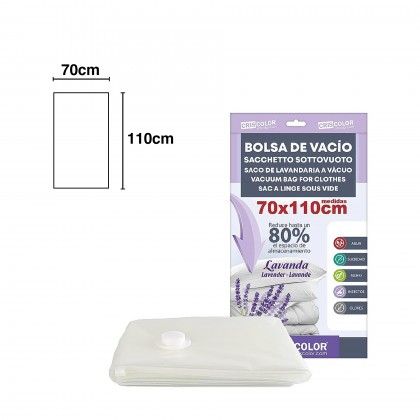 Saco Roupa Vácuo Lavanda 70X110cm Saco Roupa Vácuo Lavanda 70X110cm
