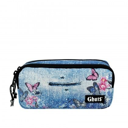 Estojo Duplo Gh128 Denim Trend 20.5X9.5X8cm