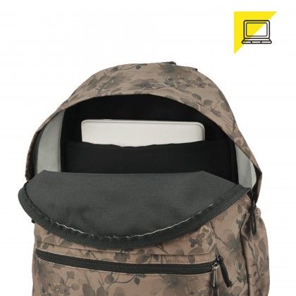 Mochila Pc Cl�ssica Gv229 Floral Taupe L14