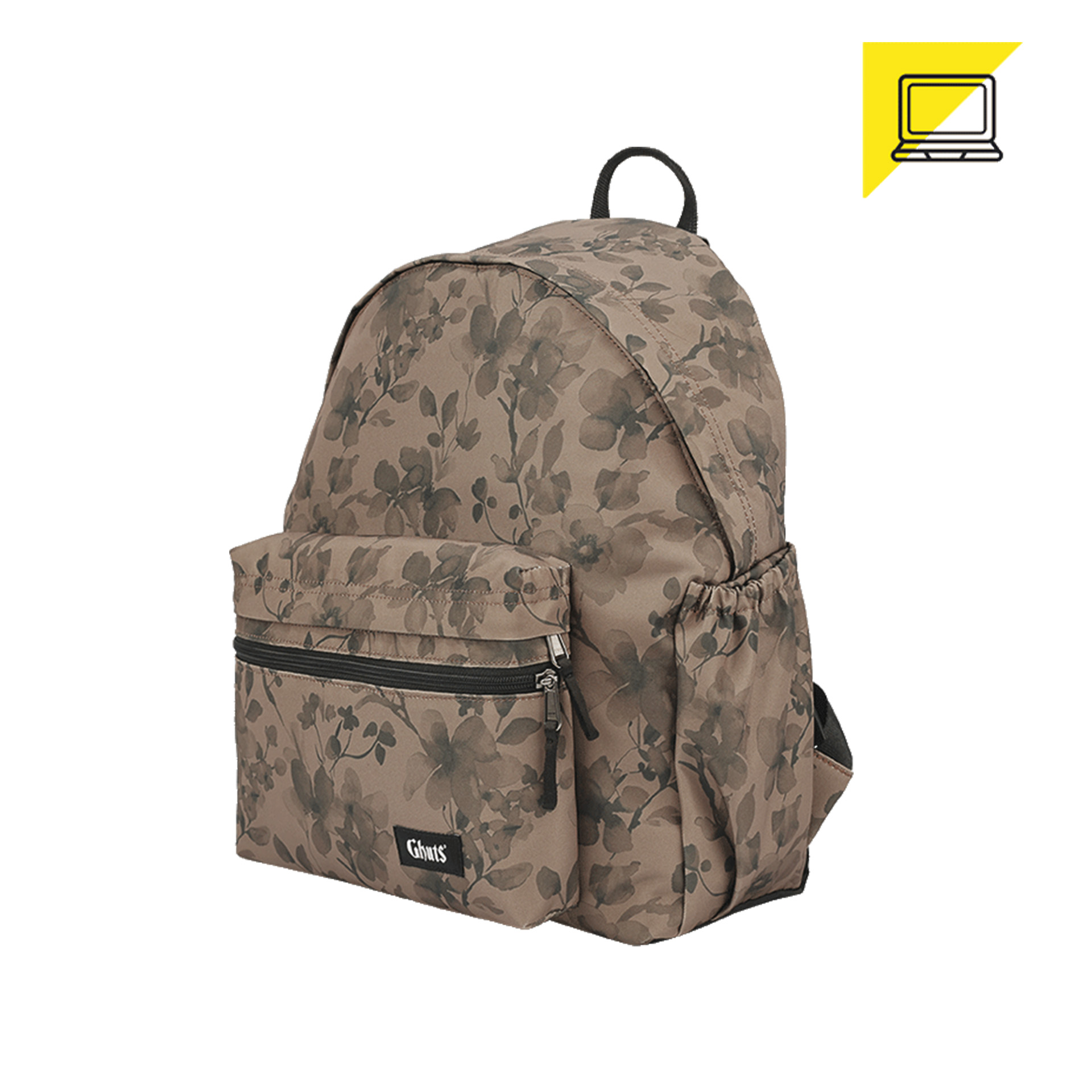 Mochila Pc Clássica Gv229 Floral Taupe L14