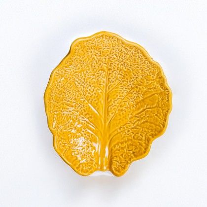 Ta�a Repolho Couve Cer�mica Amarelo Mostarda 23X20cm