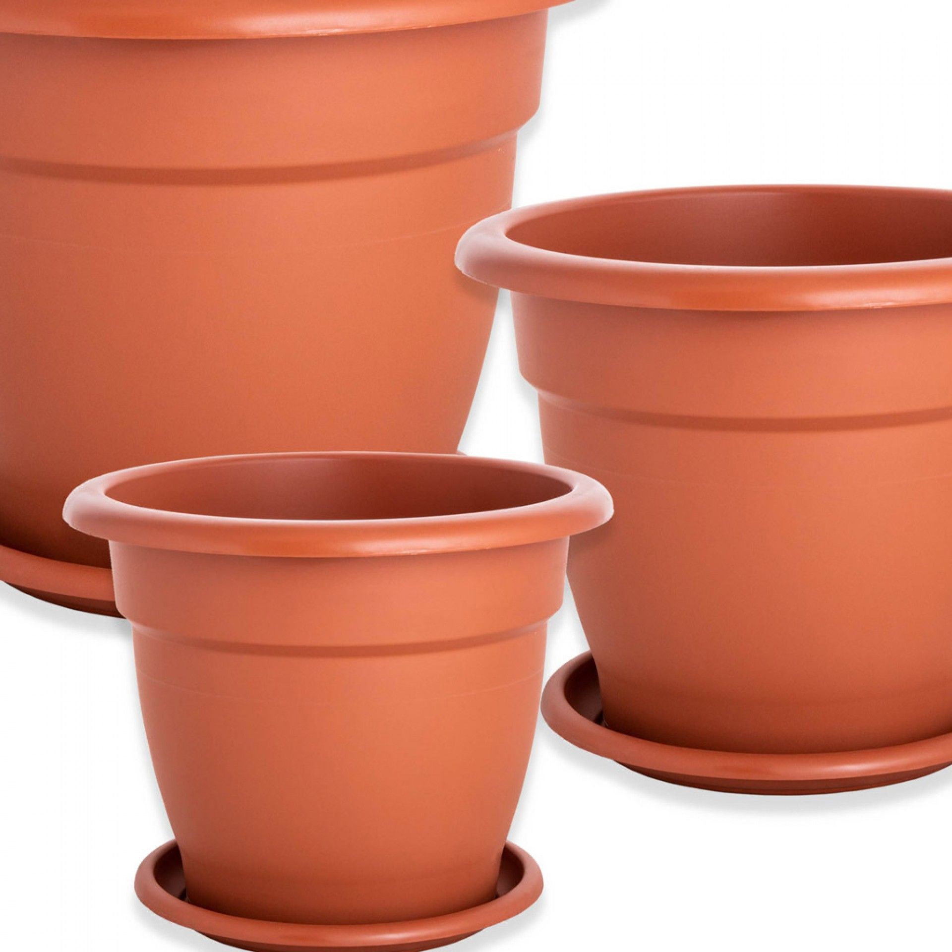 Vaso Tradicional Redondo Terracota 38cm