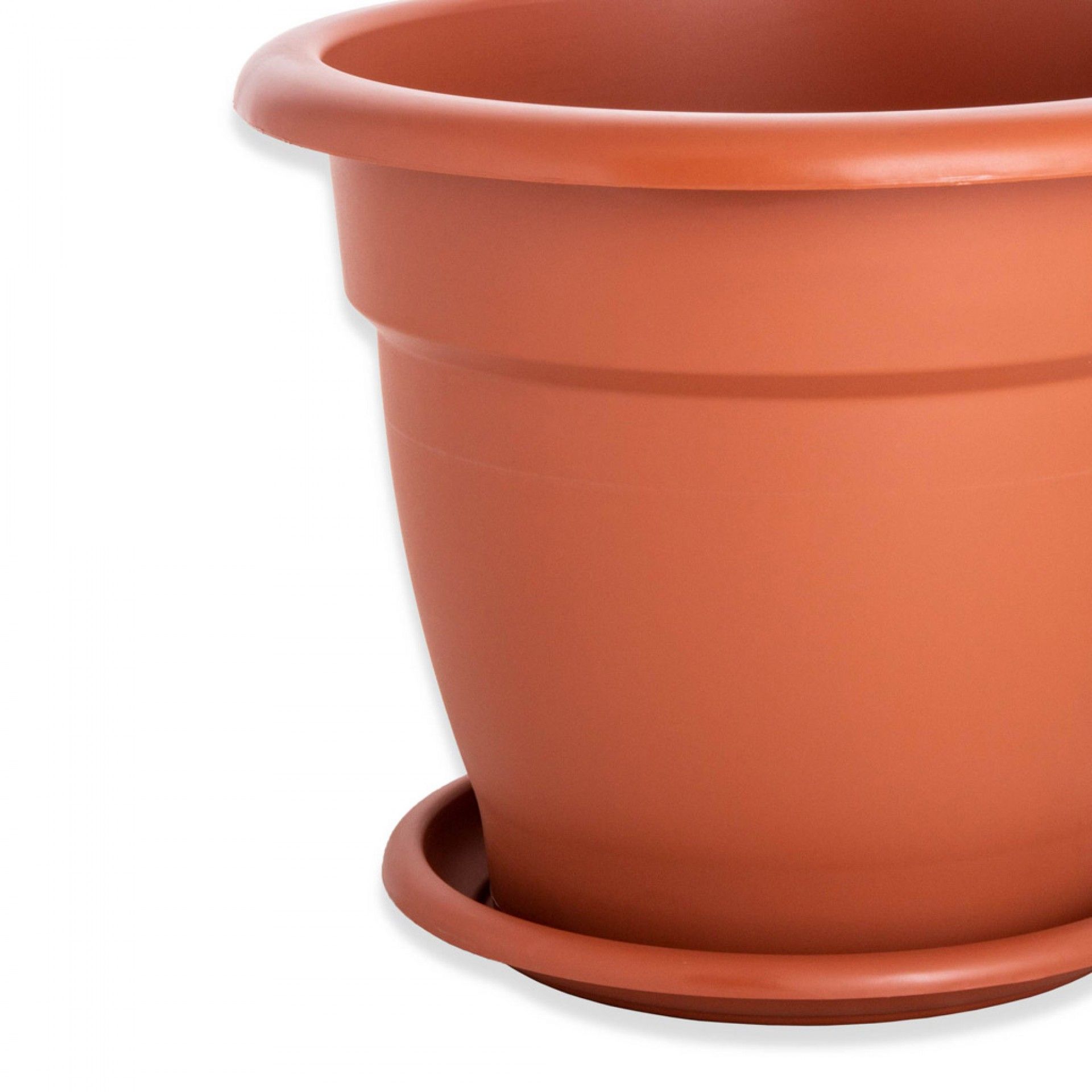 Prato para Vaso Tradicional Redondo Terracota 33cm