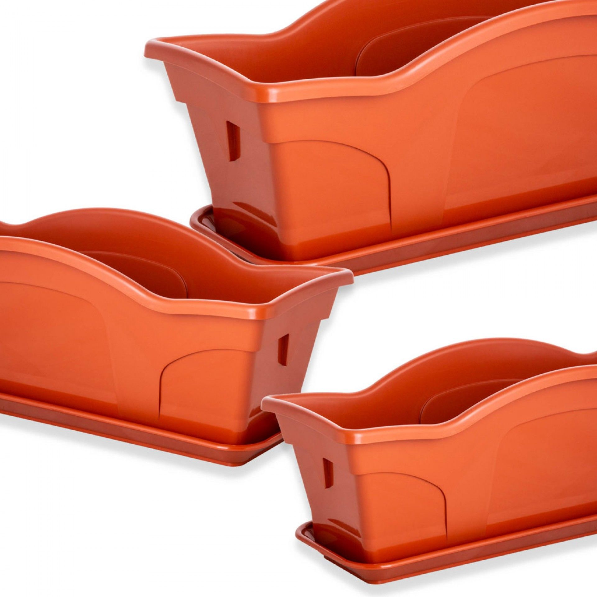 Floreira Tradicional Retangular Castanha 38X15X12cm