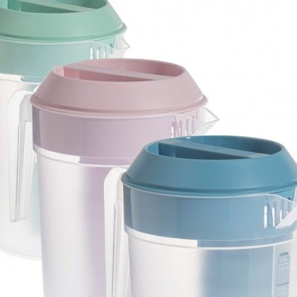 Jarro com Tampa + 4 Copos 0.35L Summer 2L 13.6X19X22.5cm