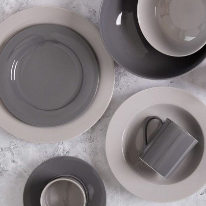 Prato Sopa Cinza 22.5CM