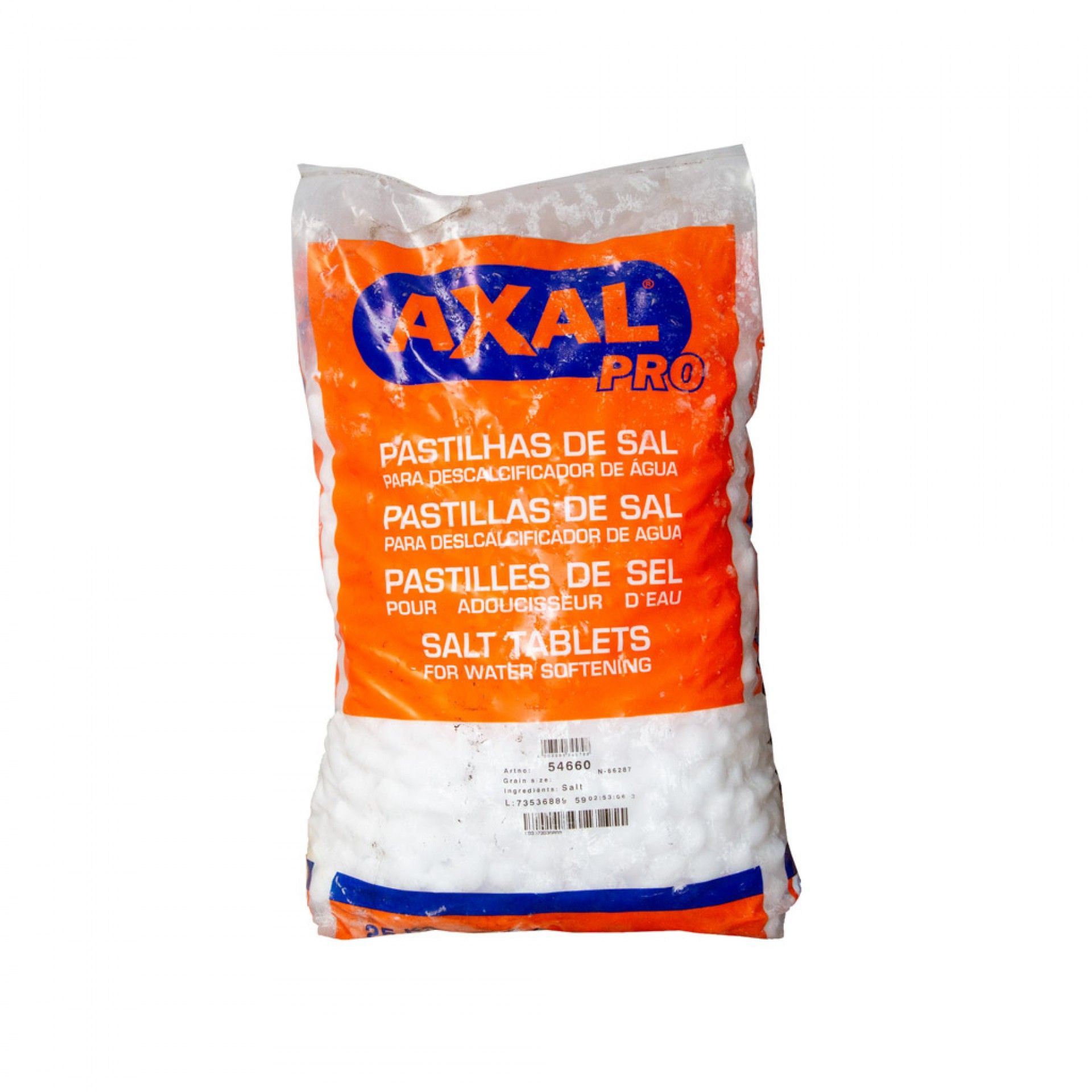 Saco Sal Pastilha Branco 25kg