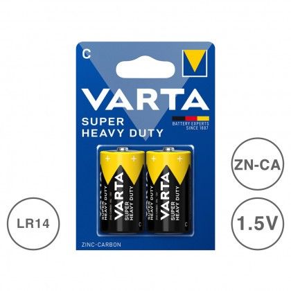 Pilha Super Heavy Duty C Multicor 1.5V 26.2X50mm Pack 2 Pilha Super Heavy Duty C Multicor 1.5V 26.2X50mm Pack 2