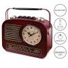 Relgio Vintage Radio / Mealheiro Plstico Castanho 29X30X11cm