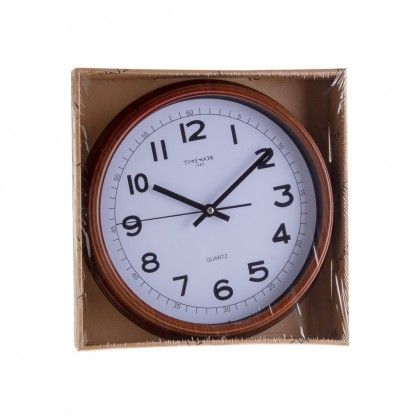 Relgio Parede Timemark Redondo Castanho 30cm