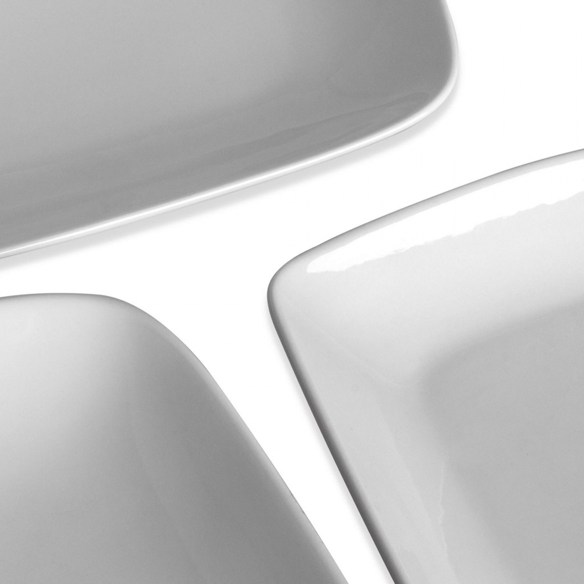 Travessa Porcelana Kenia Branco 42.5X29.5X3.7cm