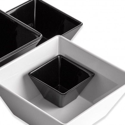 Taa Melamina Ming Preto 25X25X11.4cm