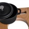 Suporte Bambu + 1 Caarola Ferro Gourmand Preto 18X18cm