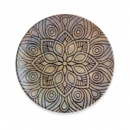 Prato Zeus Porcelana Sobremesa Multicor 20X2cm Prato Zeus Porcelana Sobremesa Multicor 20X2cm