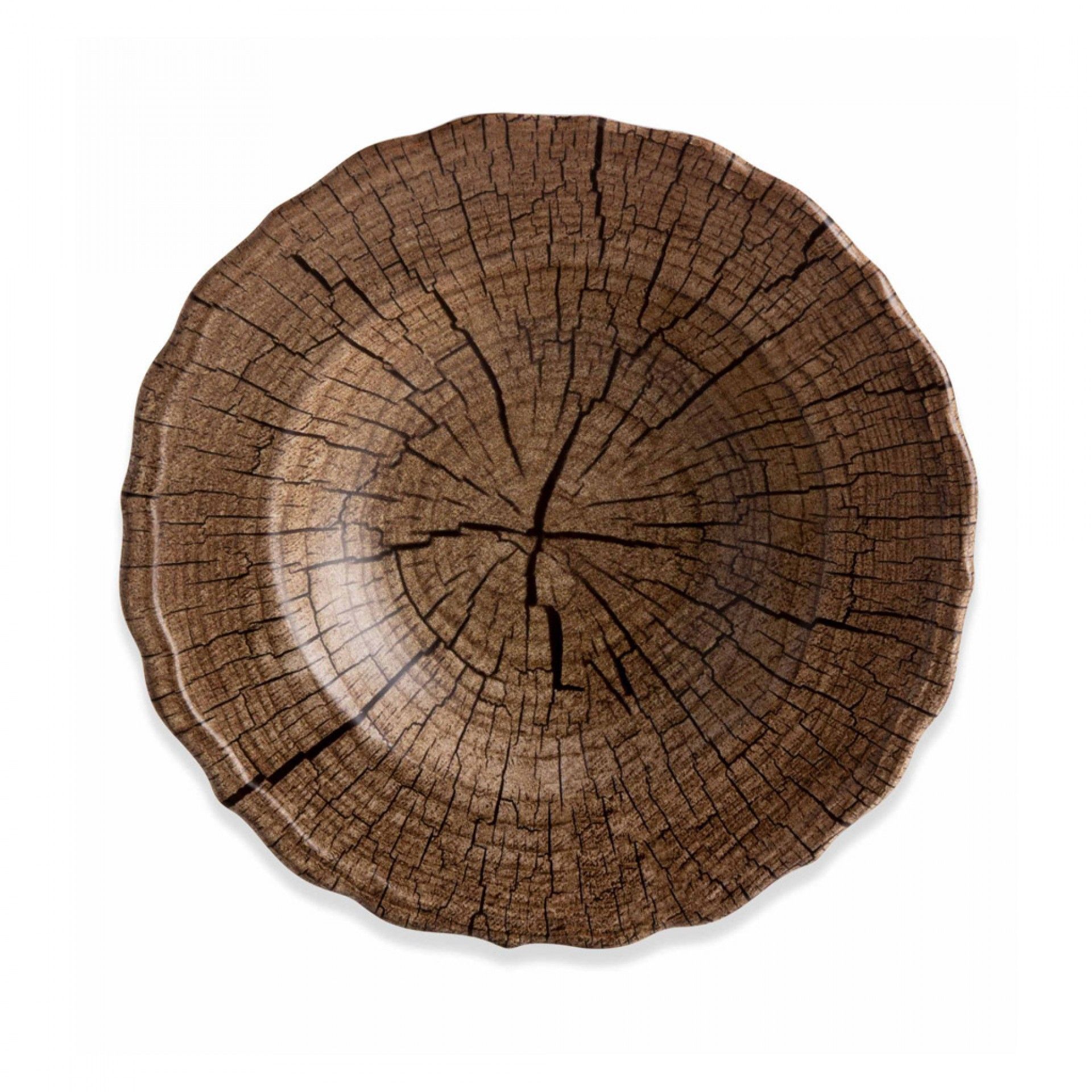 Prato Porcelana Hermes Porcelana Pasta Castanho 28X6cm