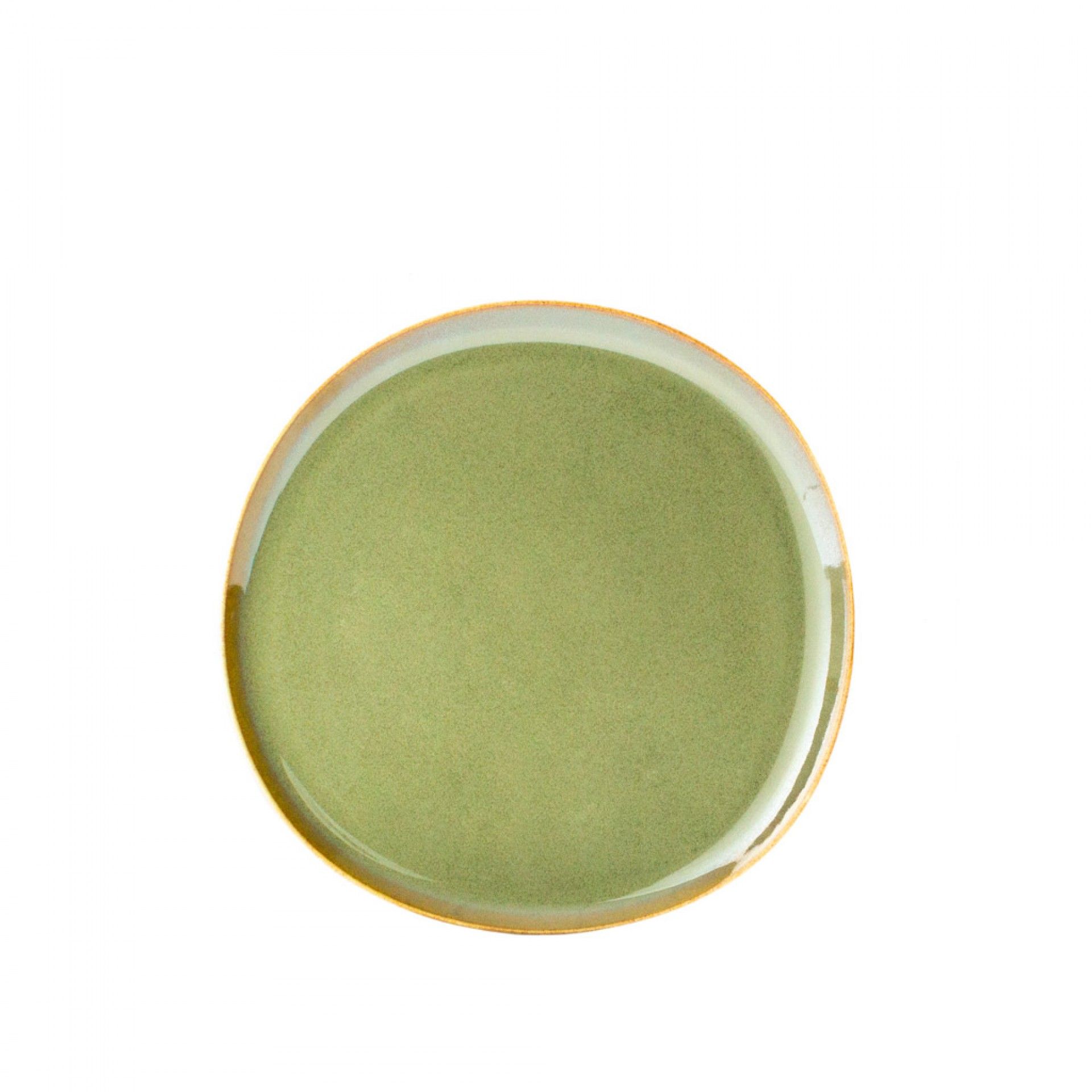 Prato Porcelana Duomo Verde Sobremesa Verde 21cm