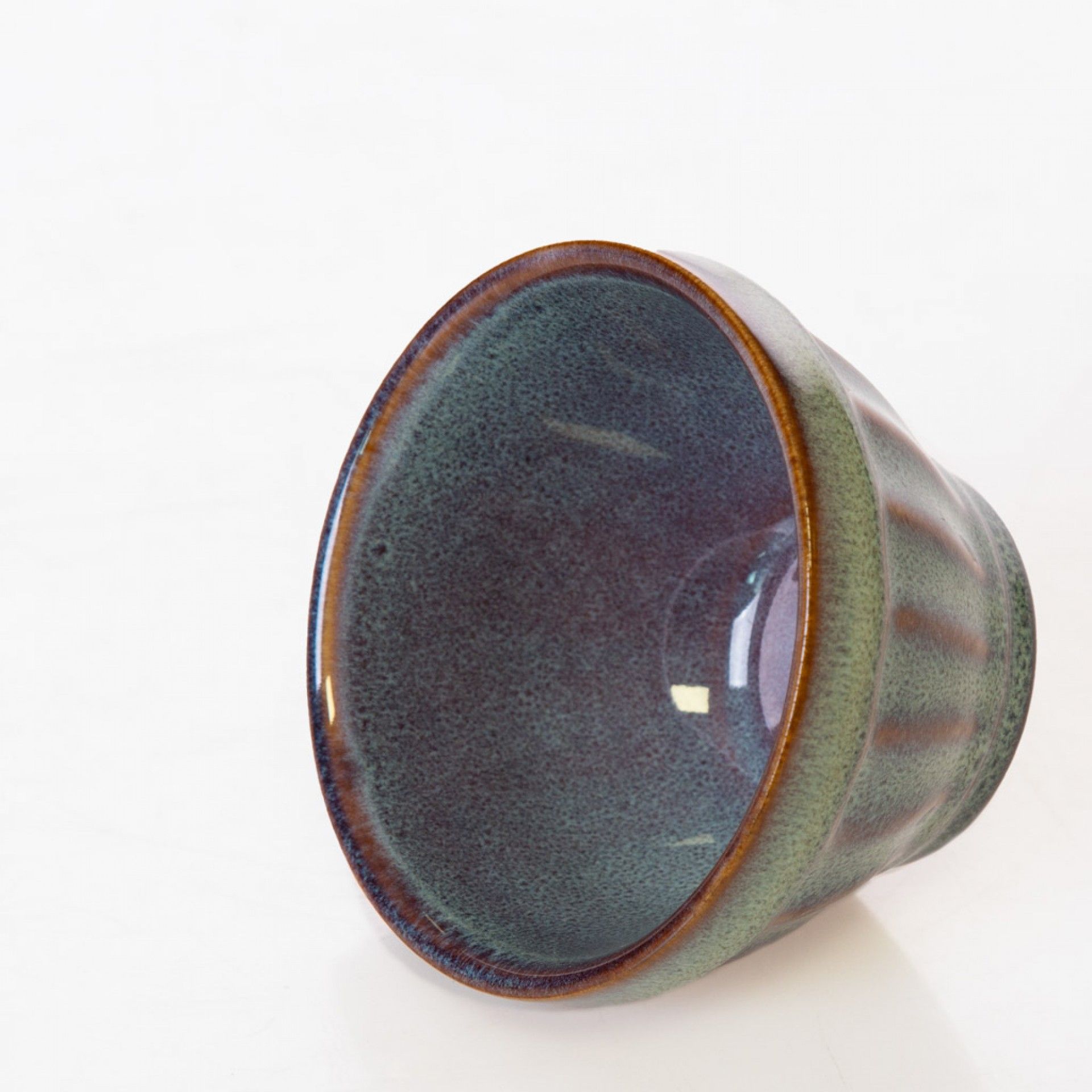 Taça Porcelana Serton Linhas Redondo Azul 150ml 9X6cm