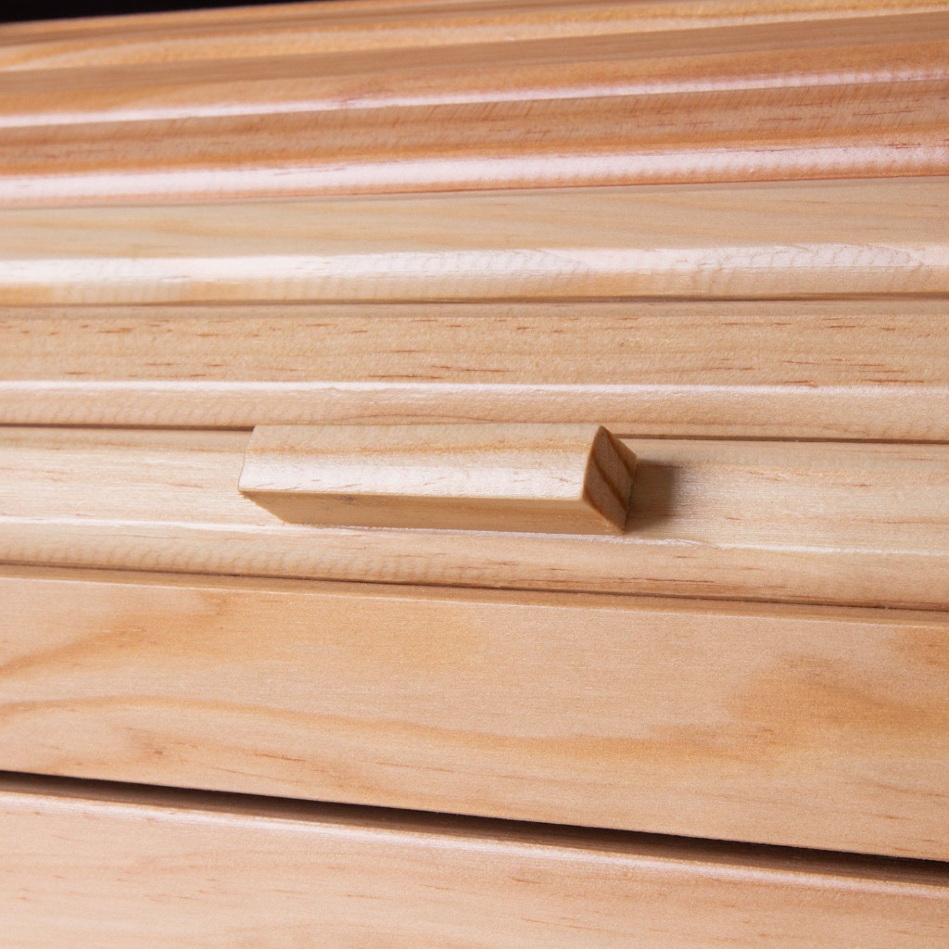 Caixa Pão Gaveta Madeira Verniz 42X27X20cm