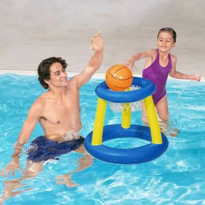 Cesto Basquetebol Insuflvel com Bola 61cm