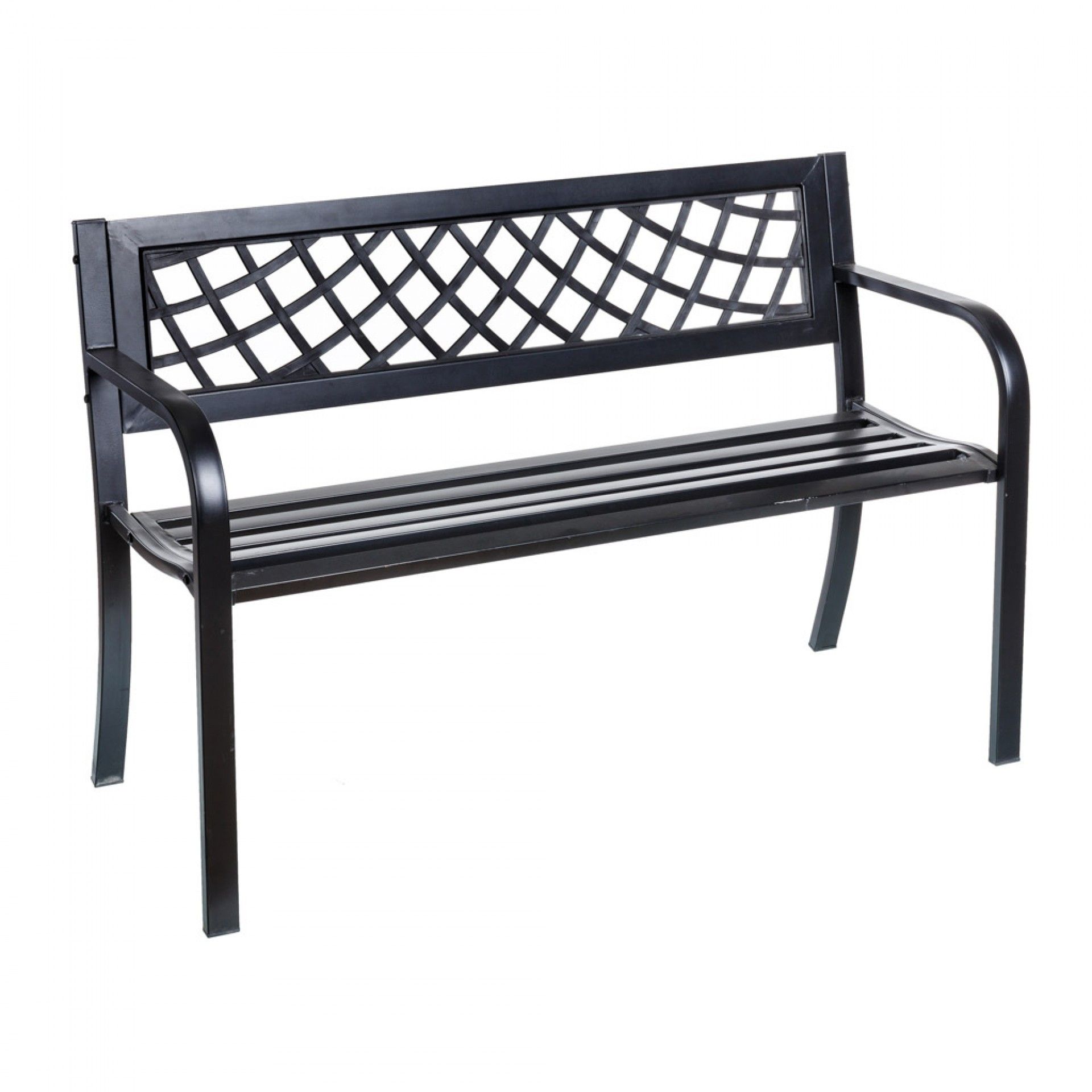 Banco Jardim Aço Preto 115X51X74CM