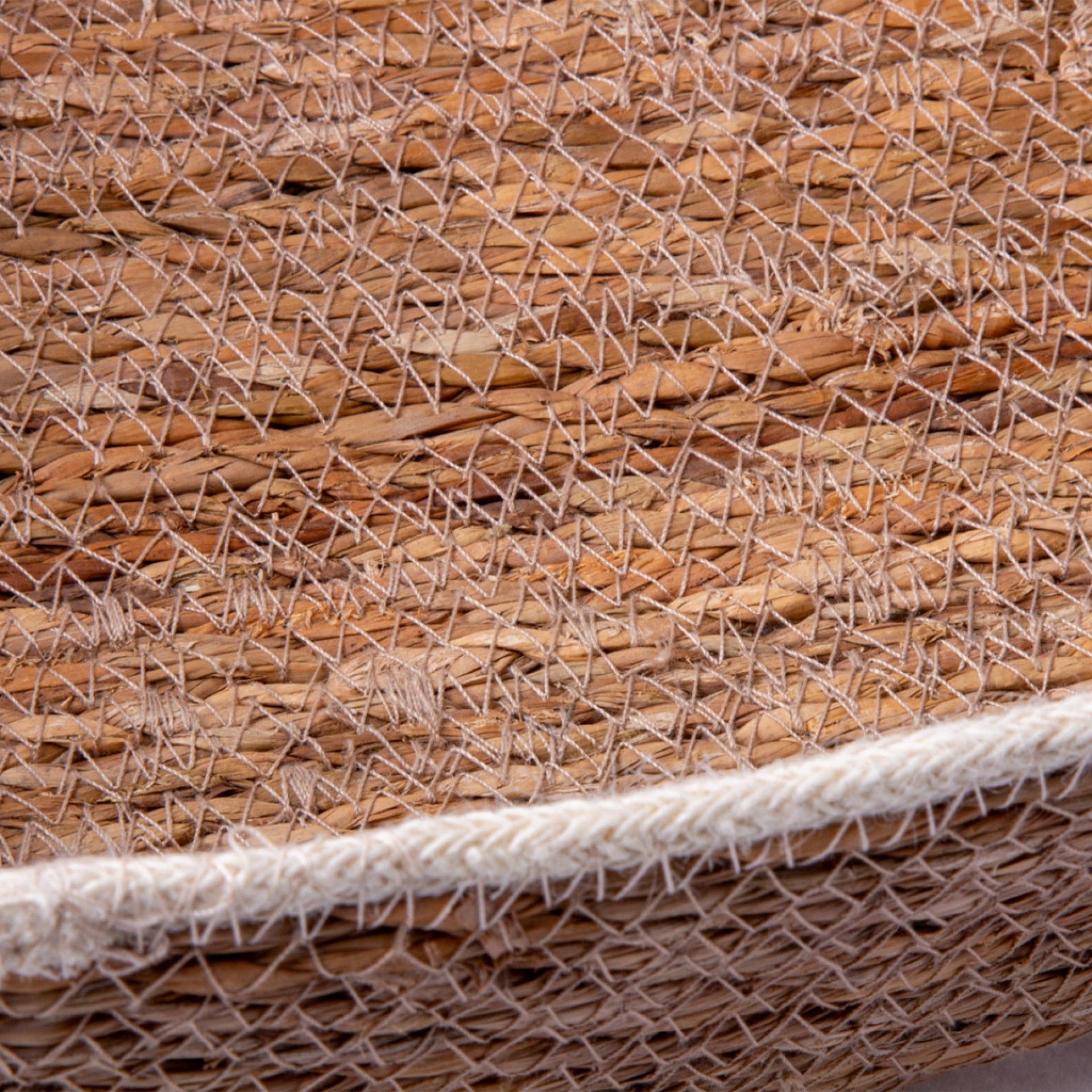 Cesto Vime Retangular Bege 22X27X8.5cm