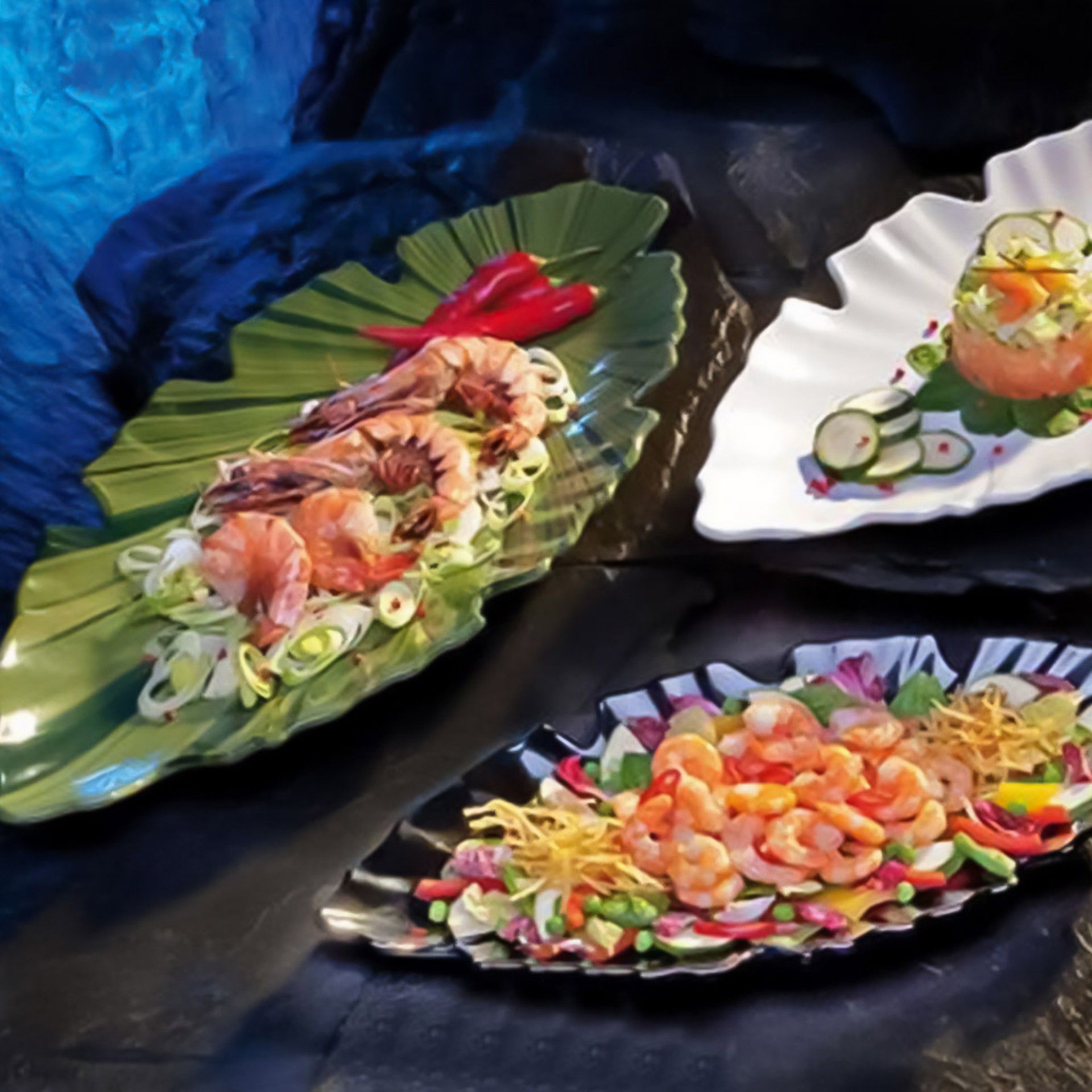 Travessa Folha Melamina Verde 52X25cm