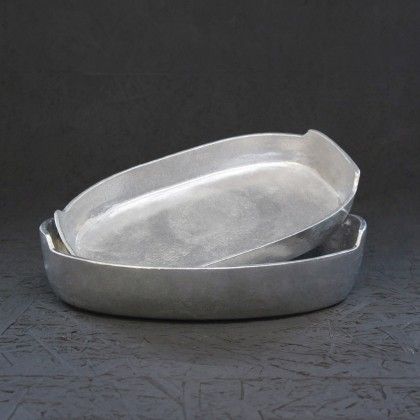 Tabuleiro Alumnio Fundido Oval 24.5X14.5X4cm