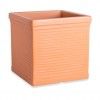 Vaso Pl�stico Millerigue Quadrado Terracota N.50 50X50X50cm