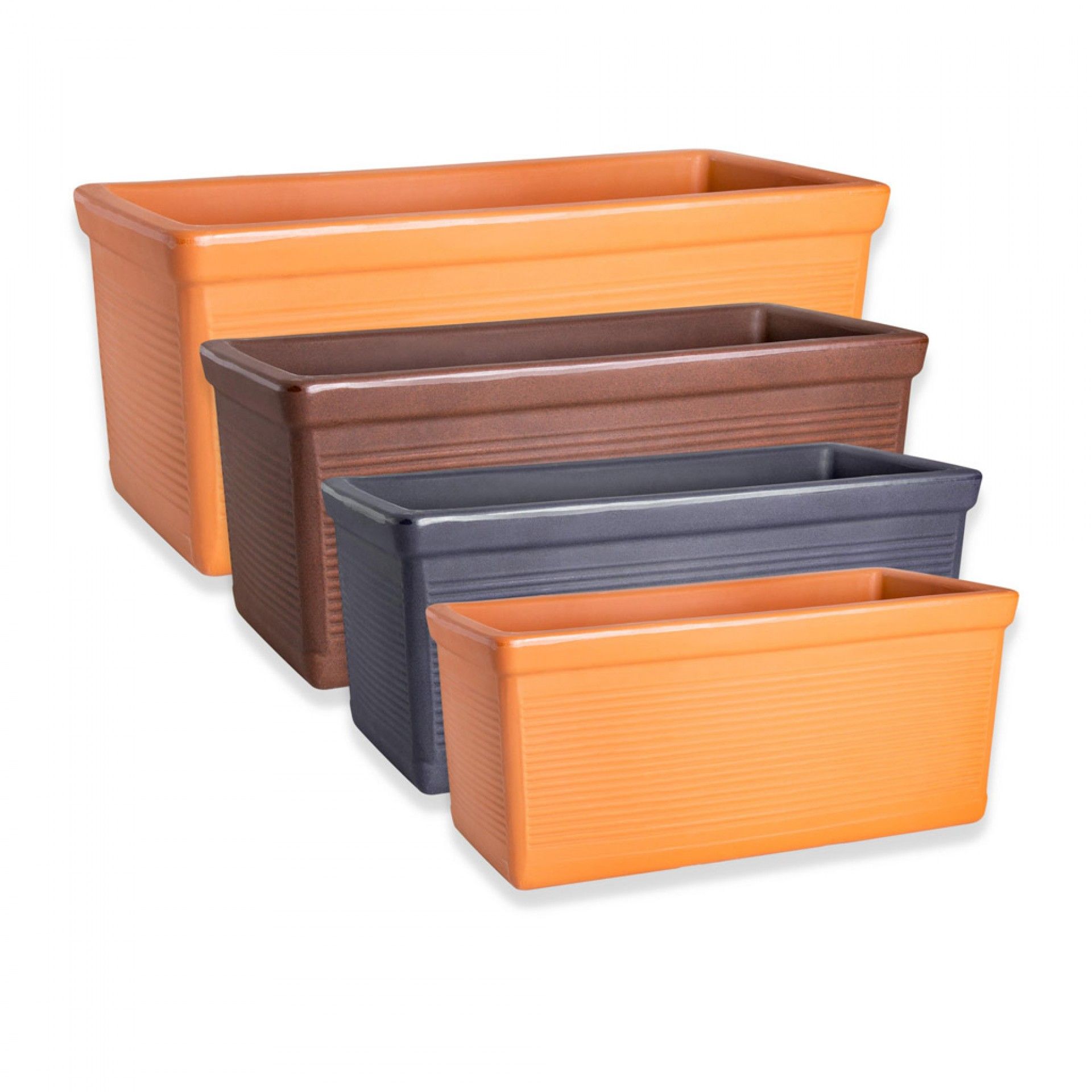 Floreira Plástica Millerigue Terracota N.80 82X35X34cm