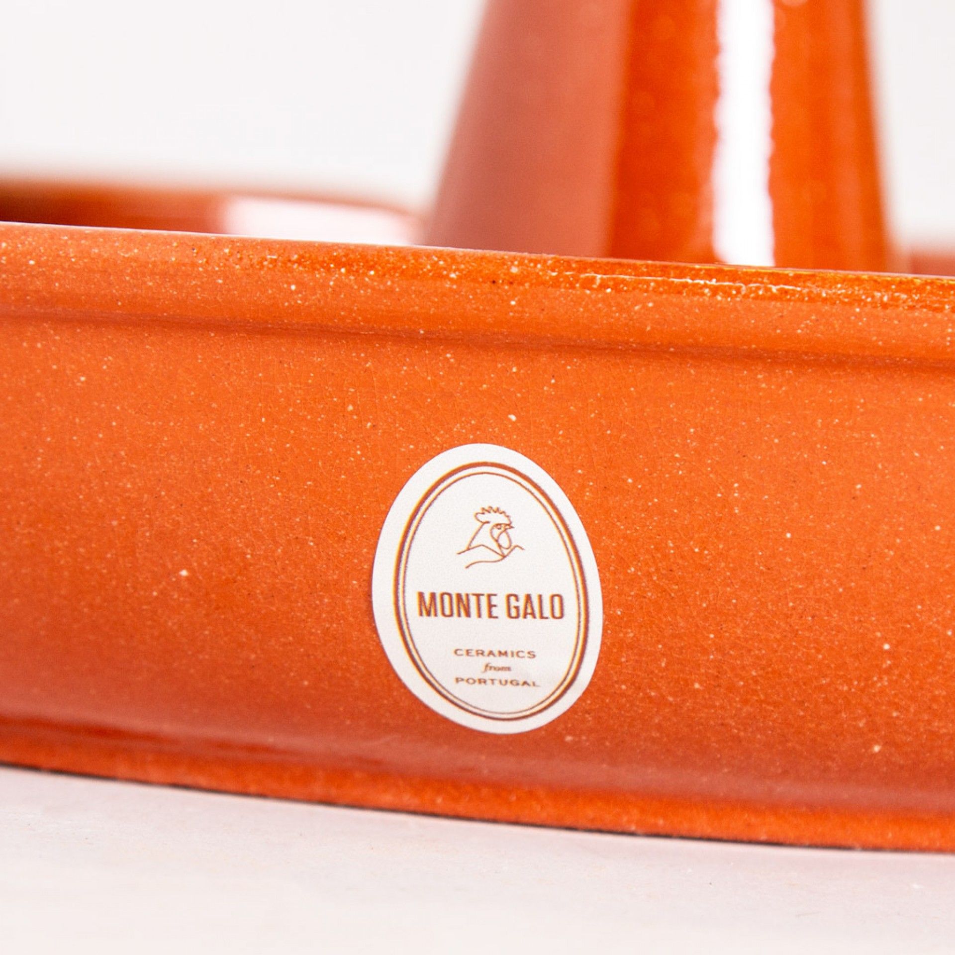 Assador Frango Barro Liso 32X15cm