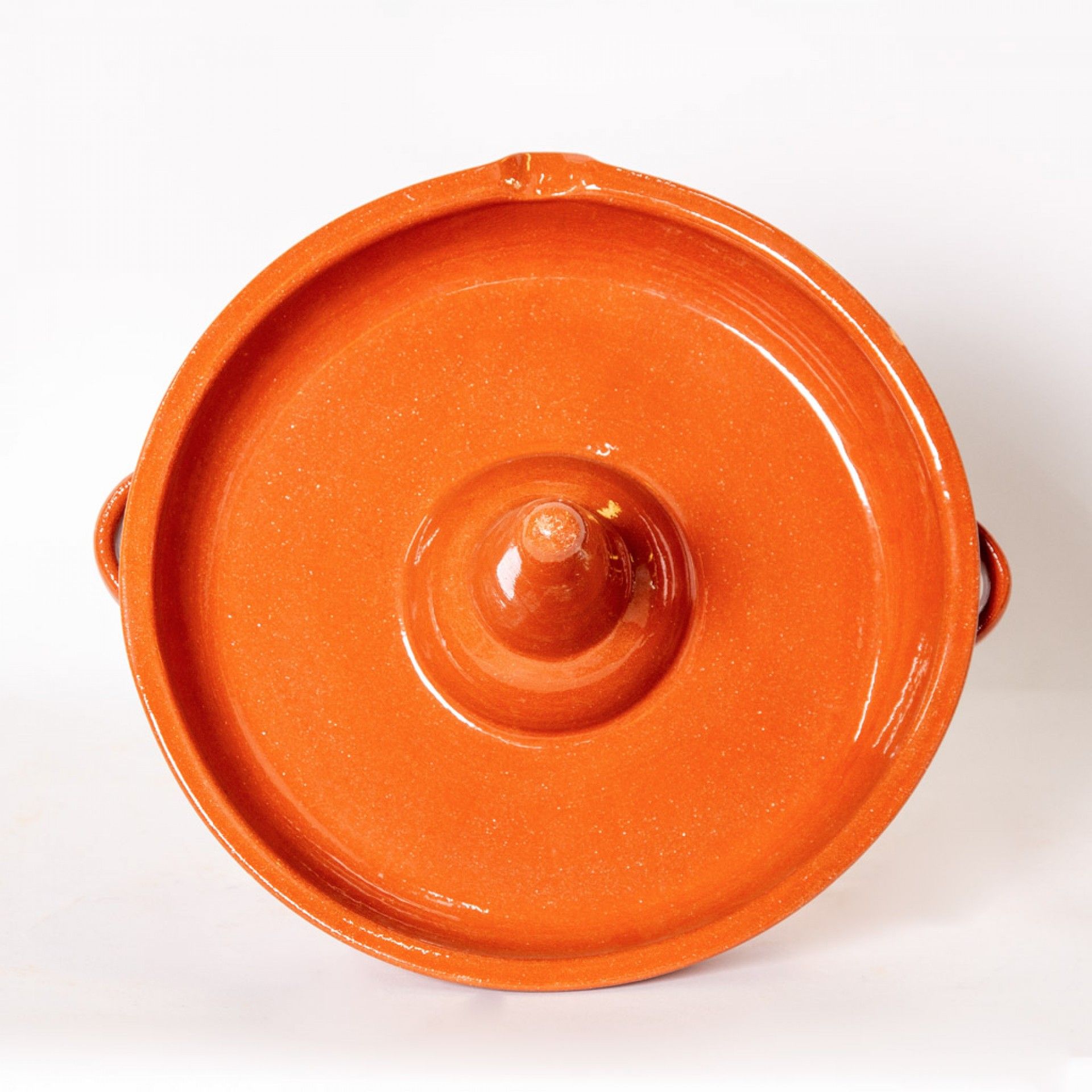 Assador Frango Barro Liso 32X15cm