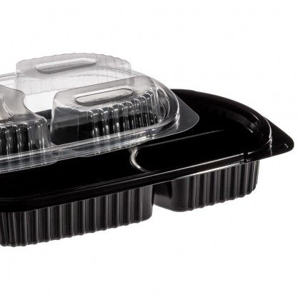 Caixa Take Away Tampa 3 Divises 23.5X14.5X2cm Pack 100