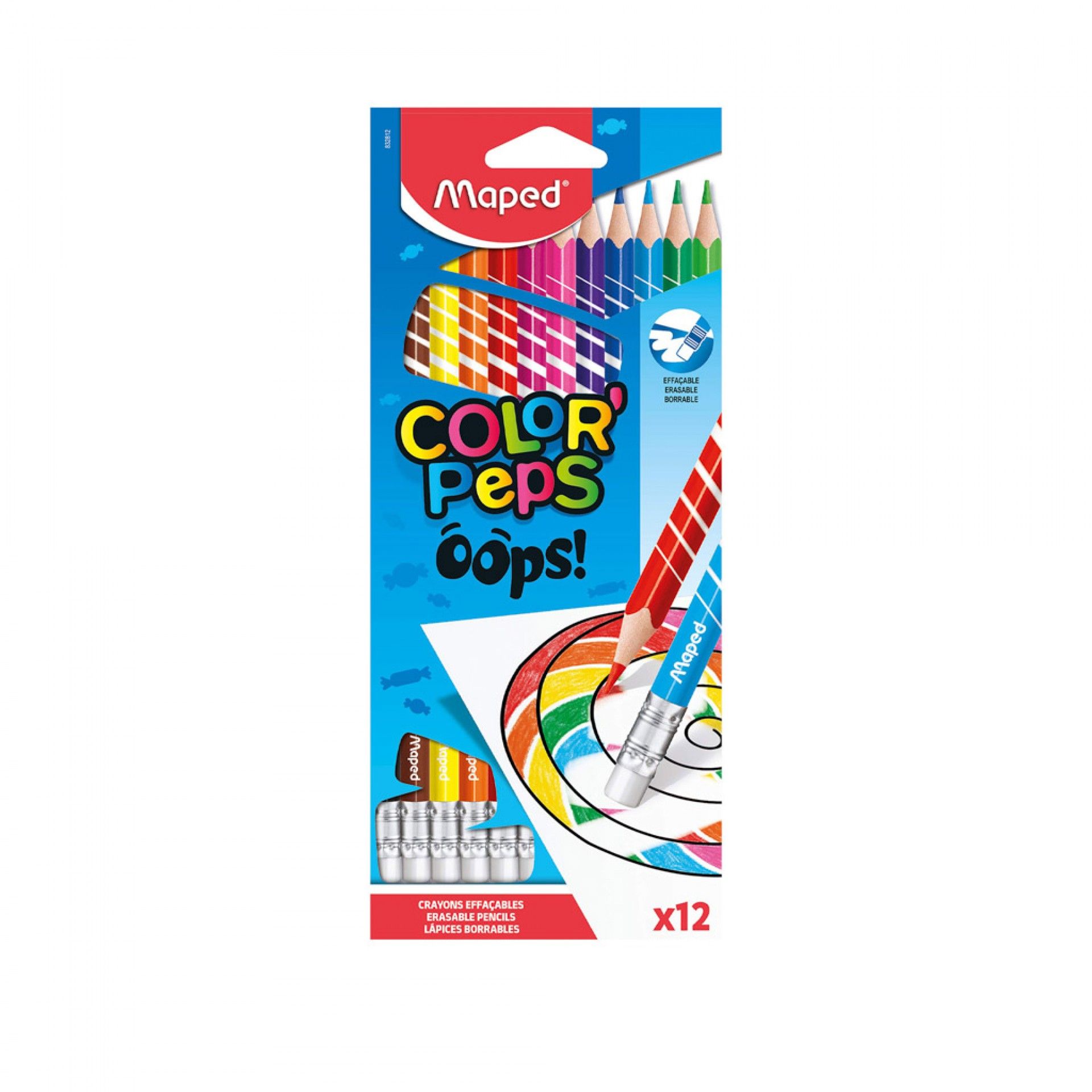 Lapis Cor Maped Apagáveis 12 Cores 2.9mm