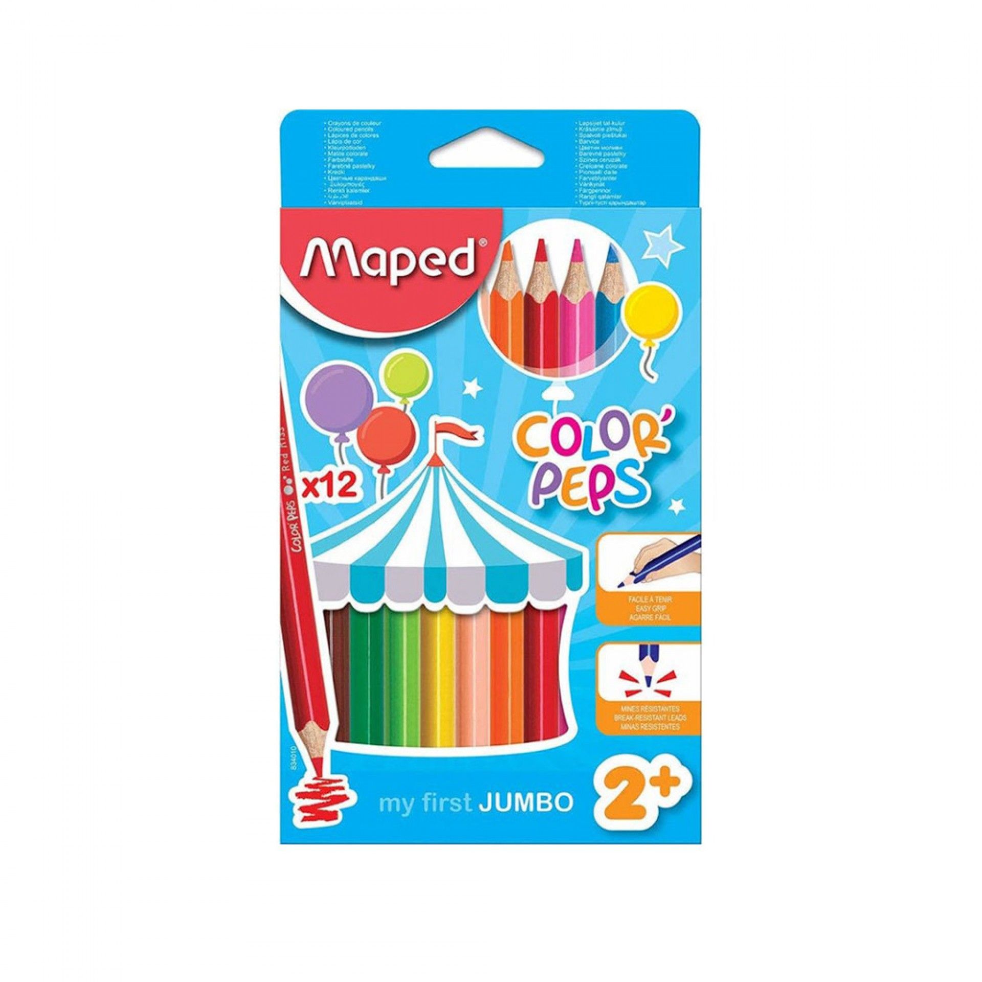 Lápis Cor Maped Strong Jumbo 12 Cores