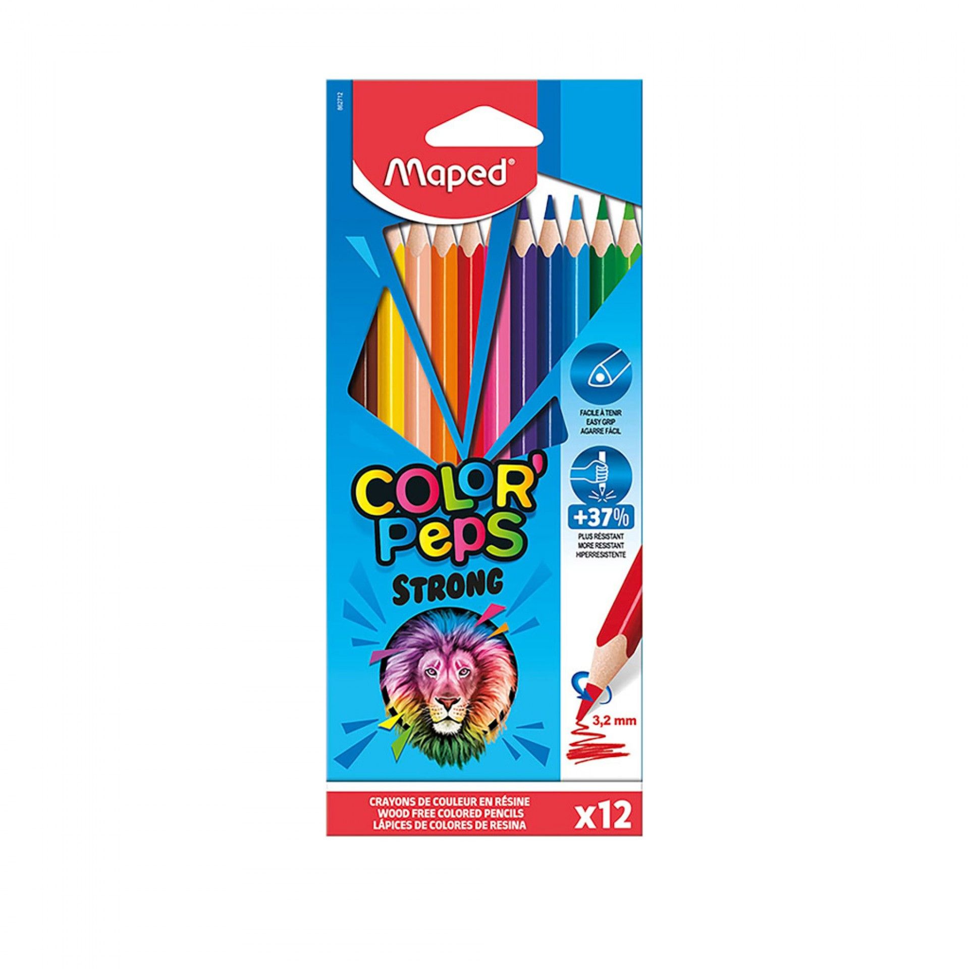 Lápis Cor Maped Strong 12 Cores